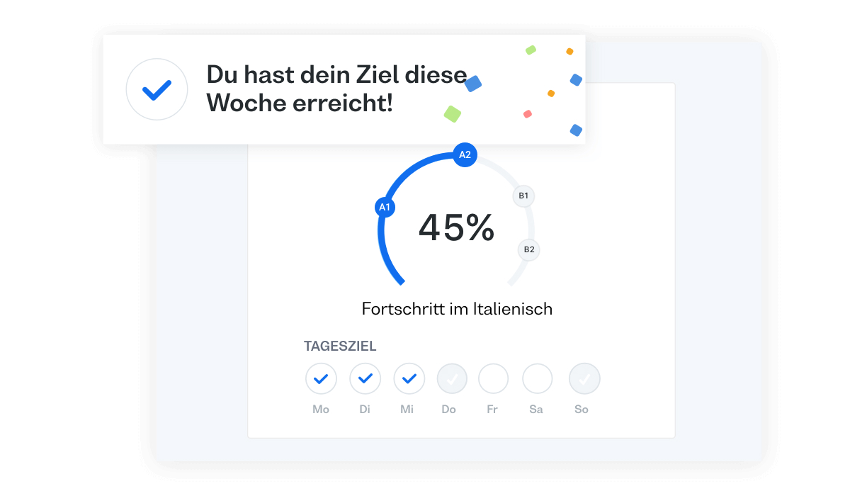 Mit einem Lernplan schneller Fortschritte machen: lerne Italienisch