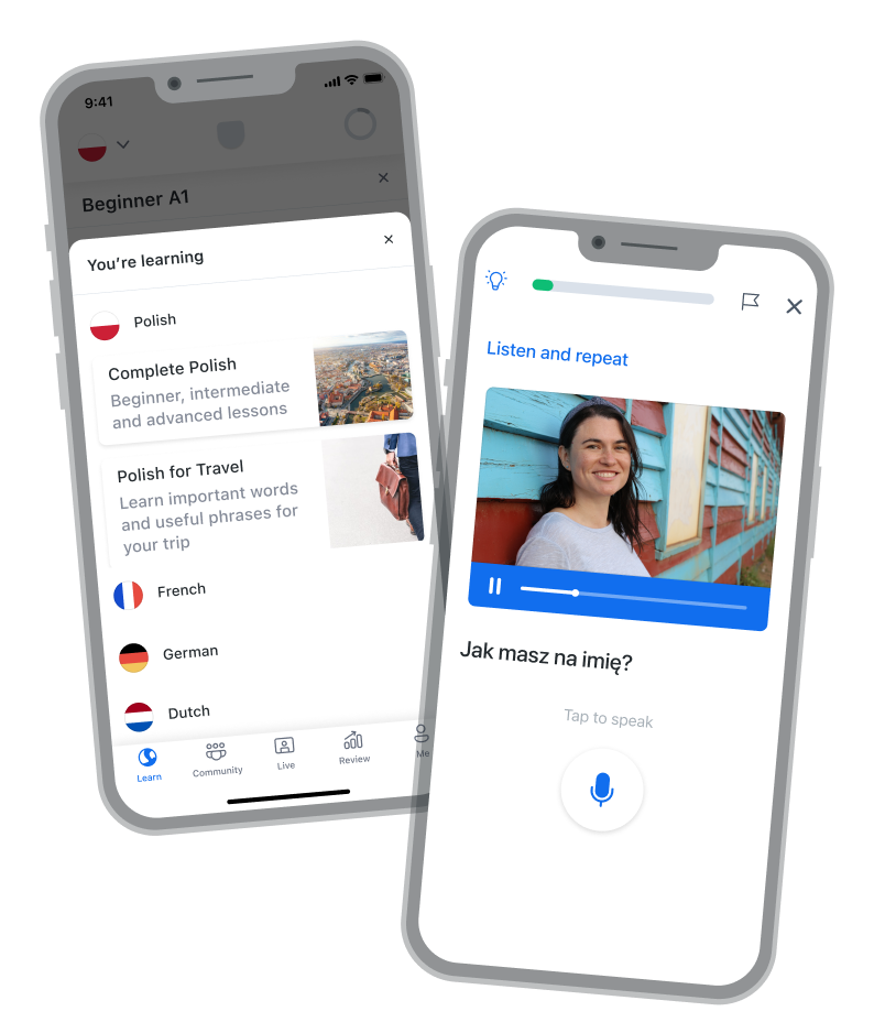 Free Polish learning app